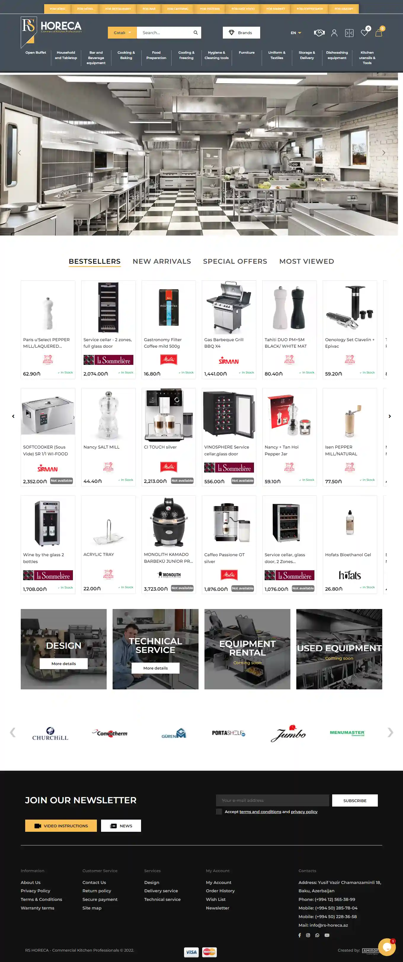 RS-Horeca.az üçün Online mağaza