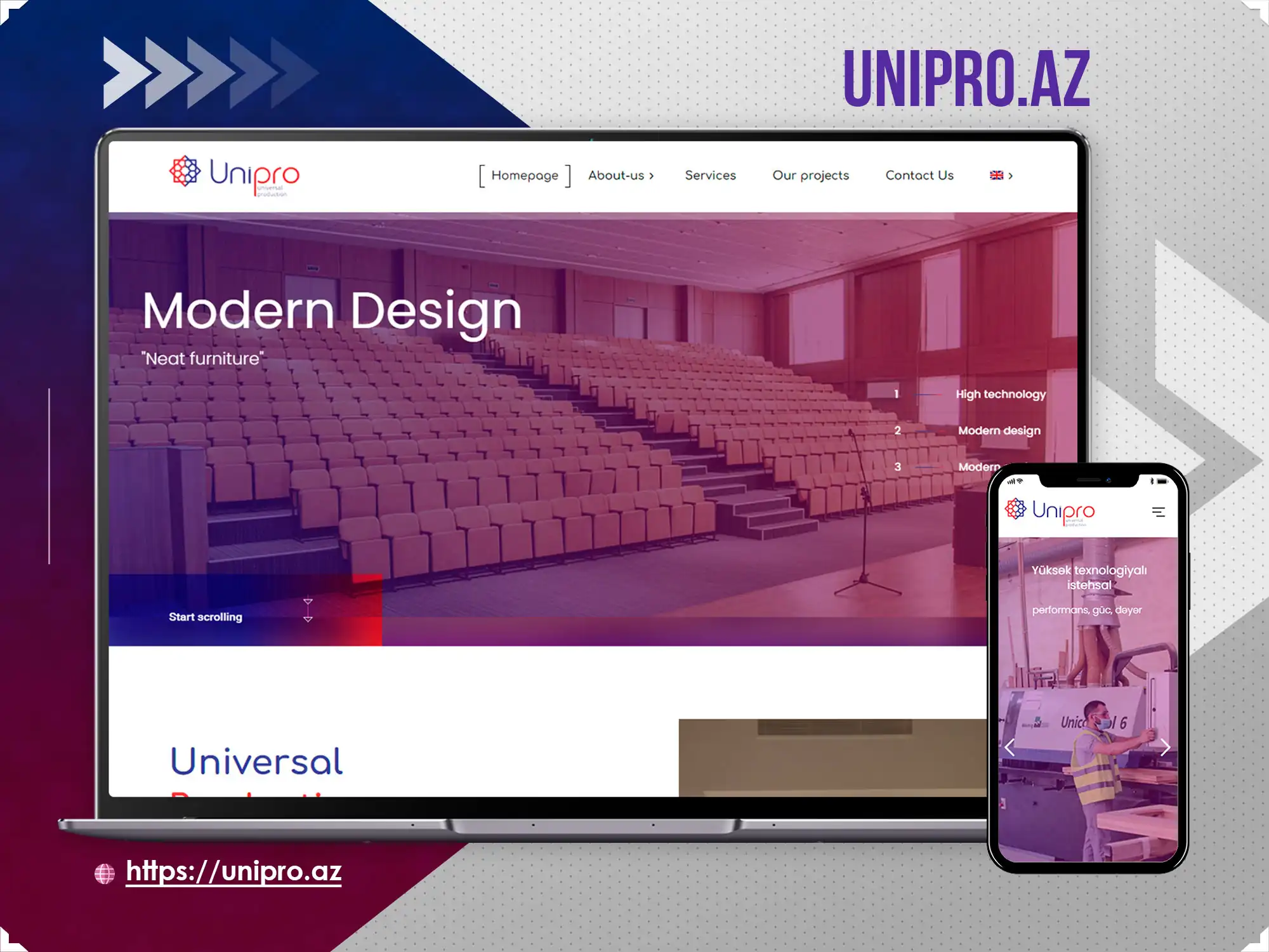 Corporate website - Unipro.az
