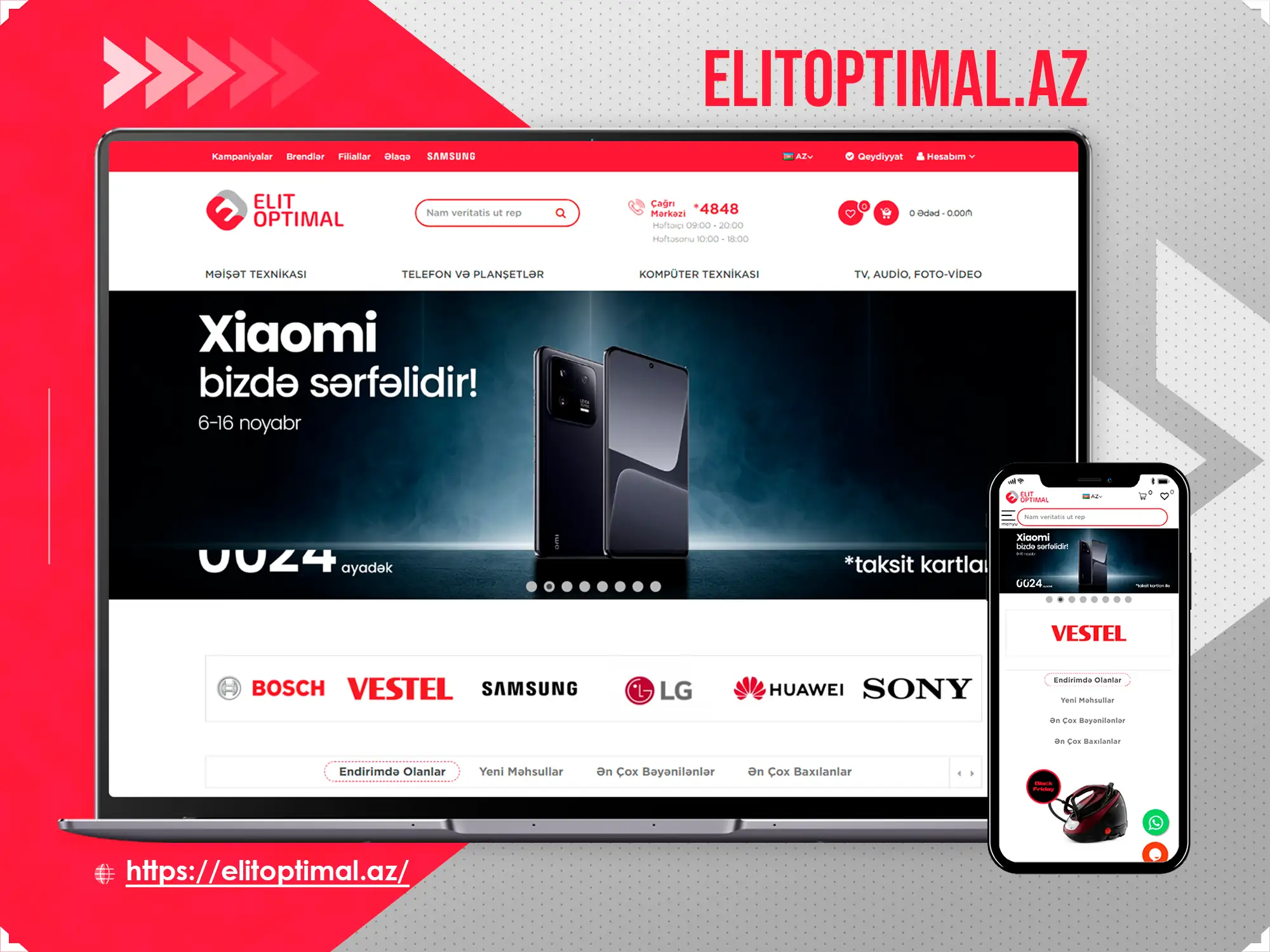 E-store website - Elitoptimal.az
