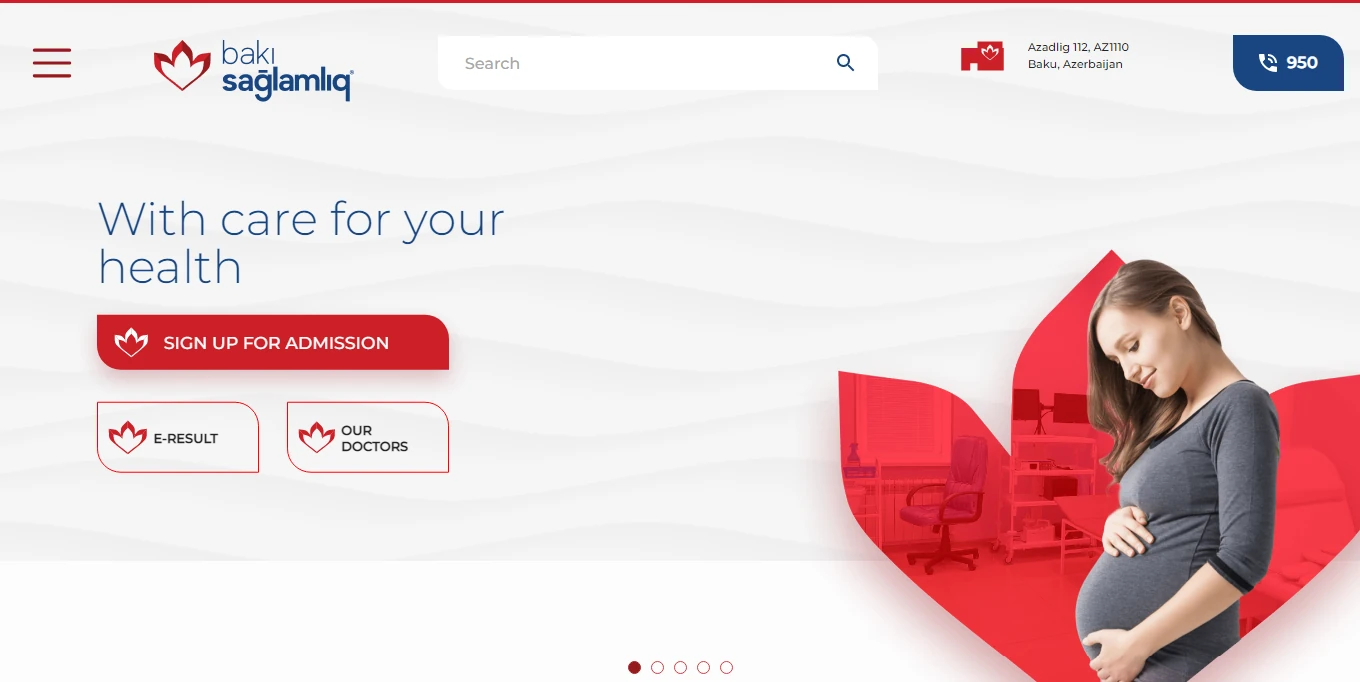 Corporate website - Bakisaglamliq.az