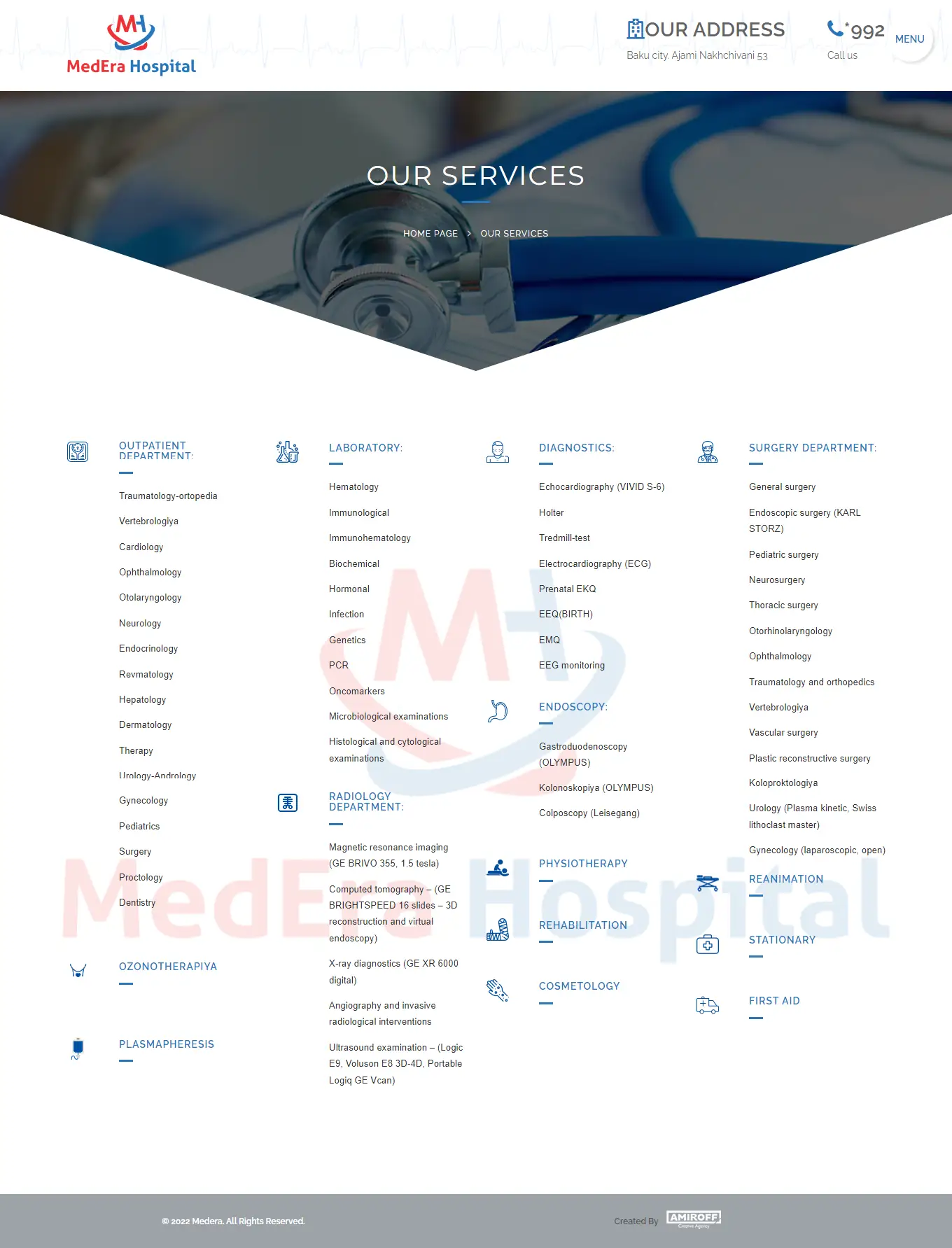 Corporate website - Mederahospital.az
