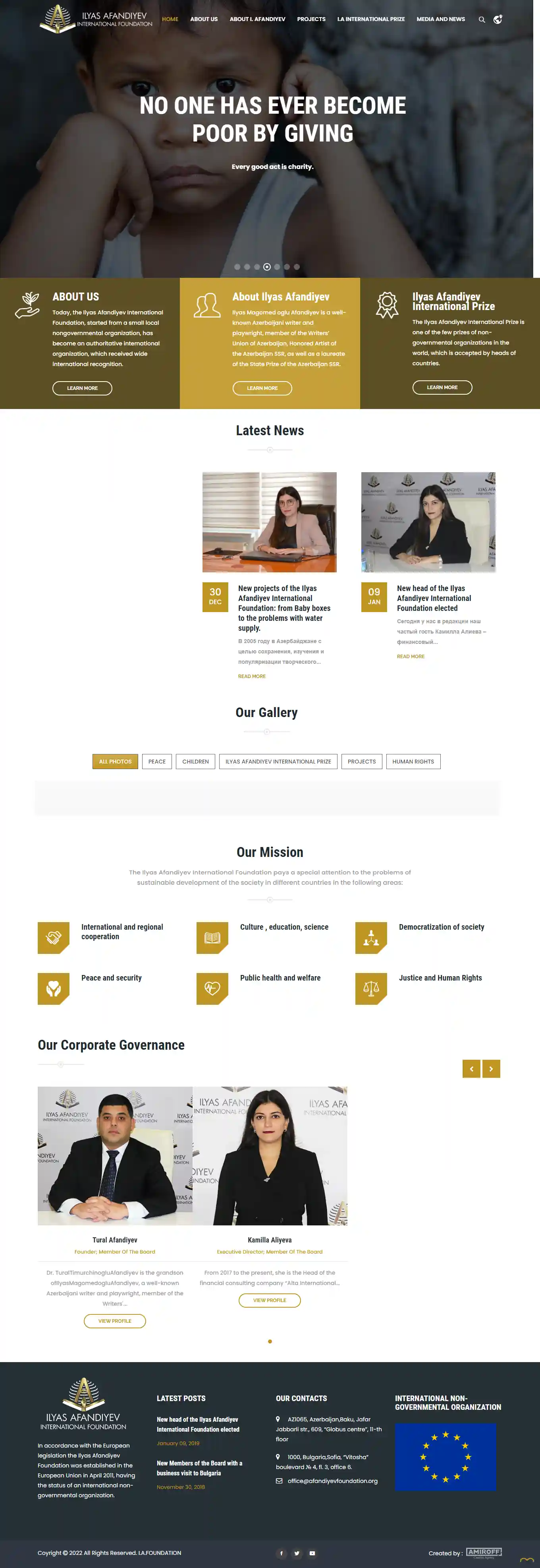 Corporate website - Afandiyevfoundation.az