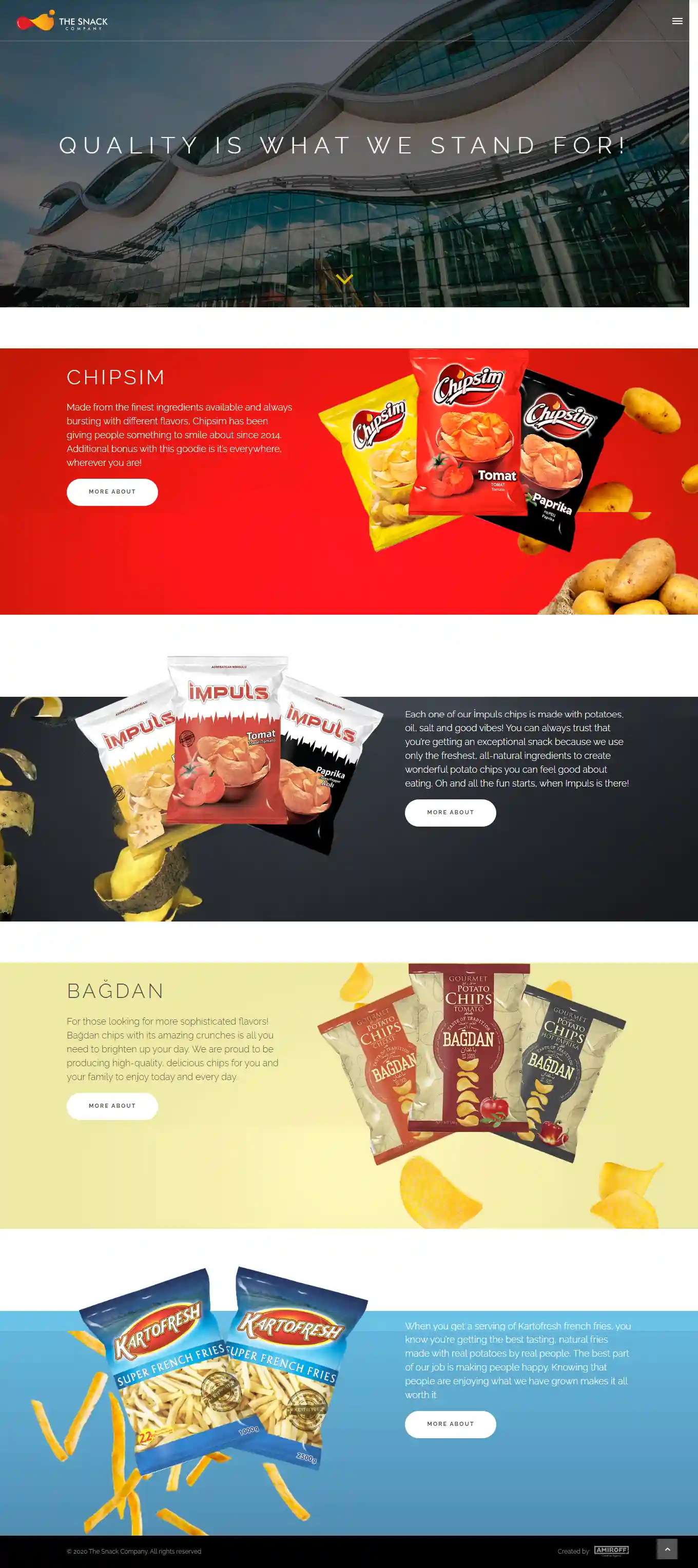 Snackco.az üçün Korporativ sayt