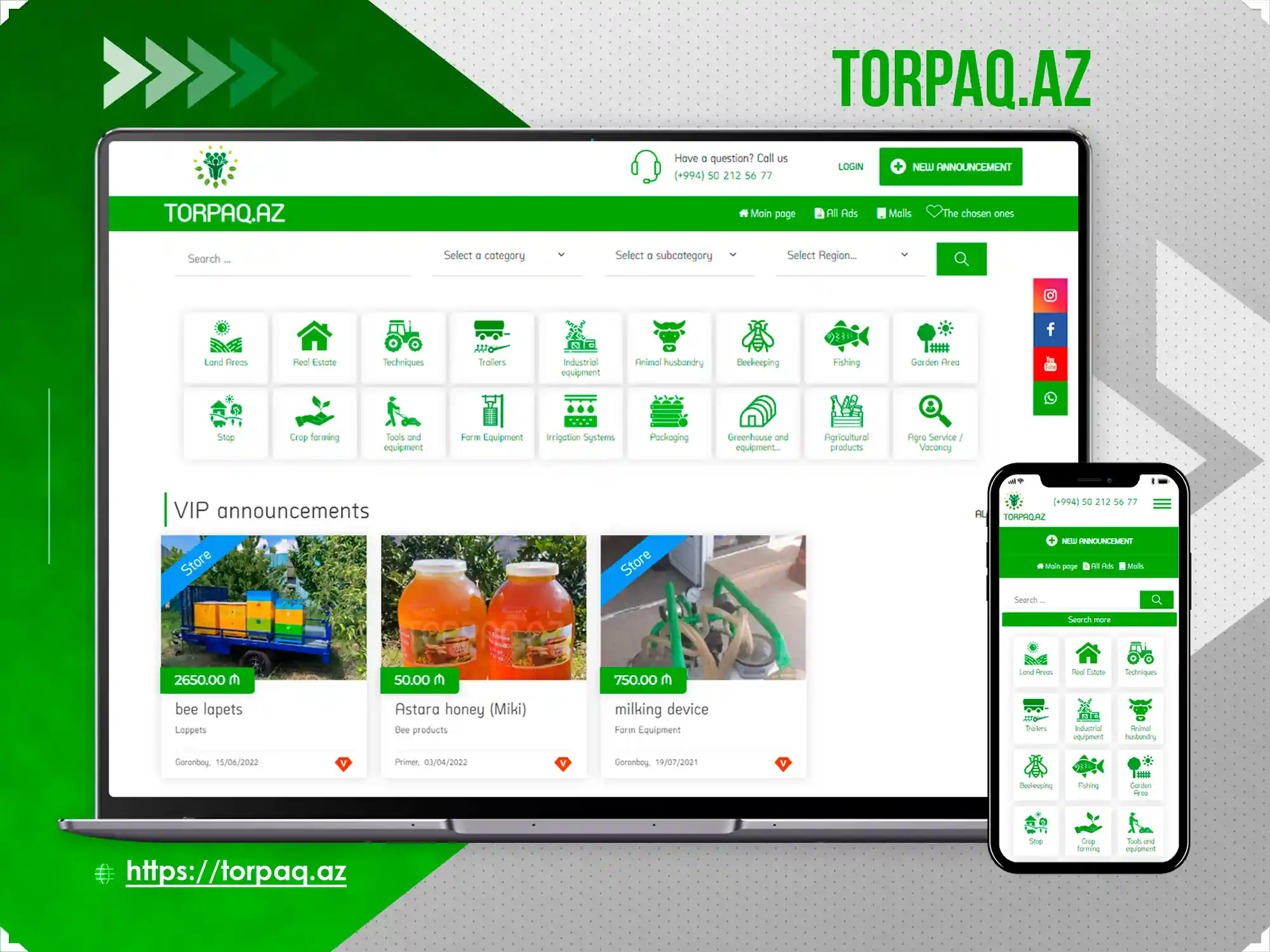 Torpaq.az üçün Korporativ sayt