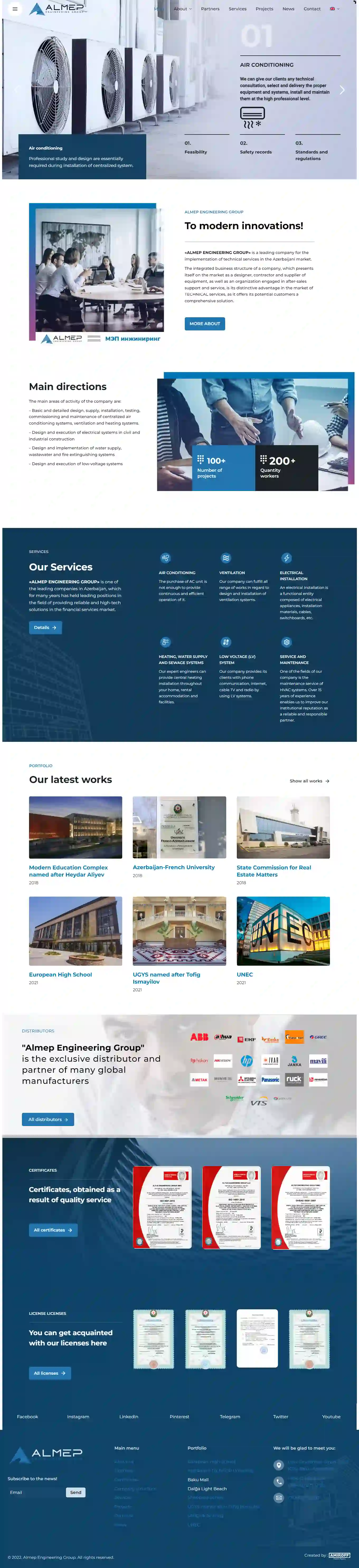 Corporate Website for Almep.az
