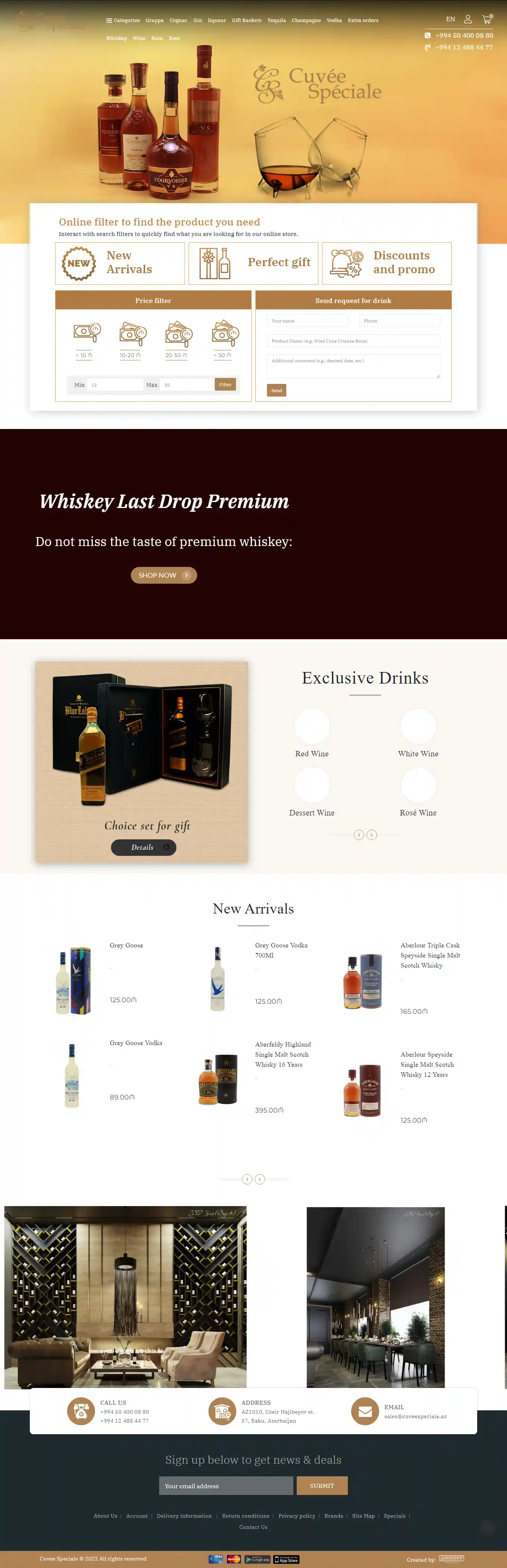 E-Store for Cuveespeciale.az