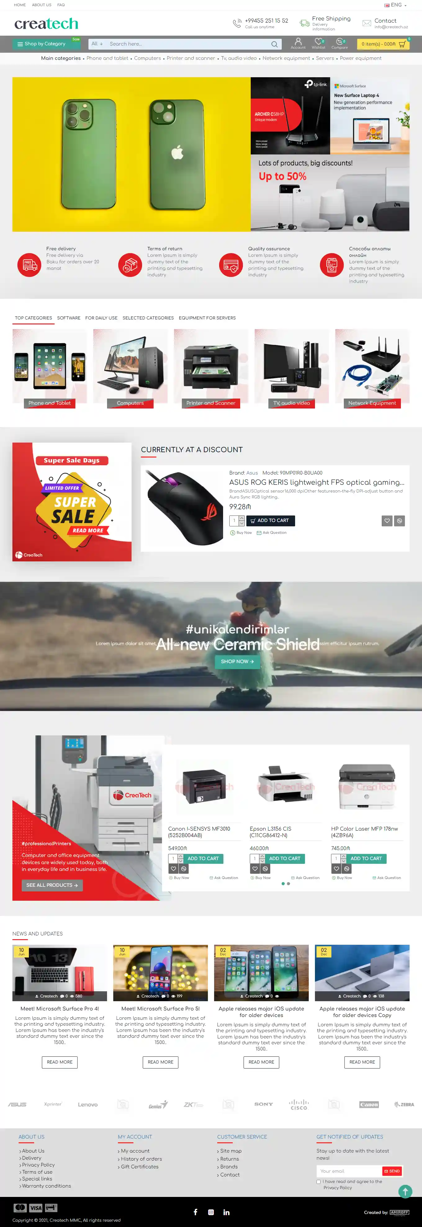 E-Store for Createch.az