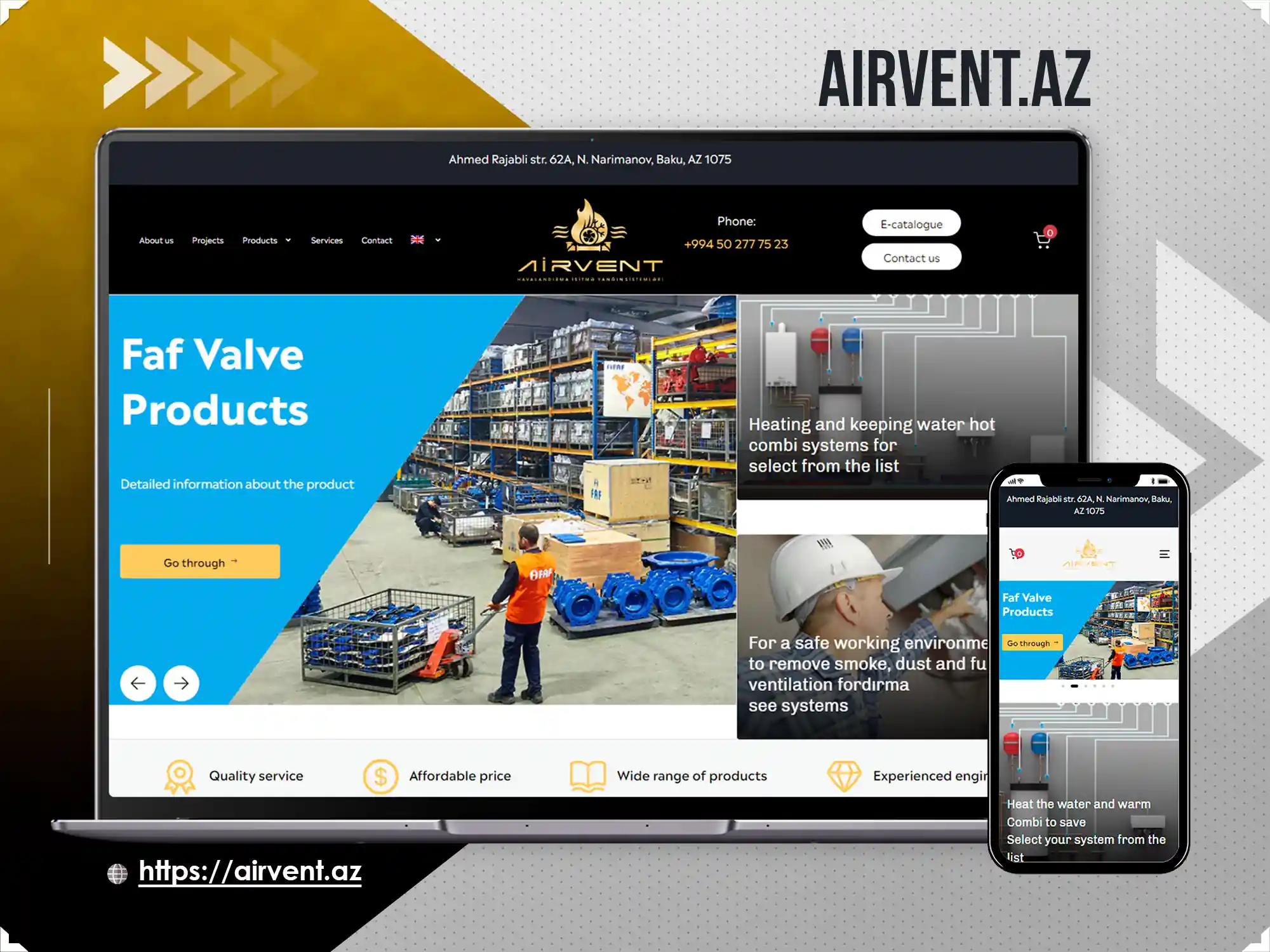 Airvent.az üçün Korporativ sayt