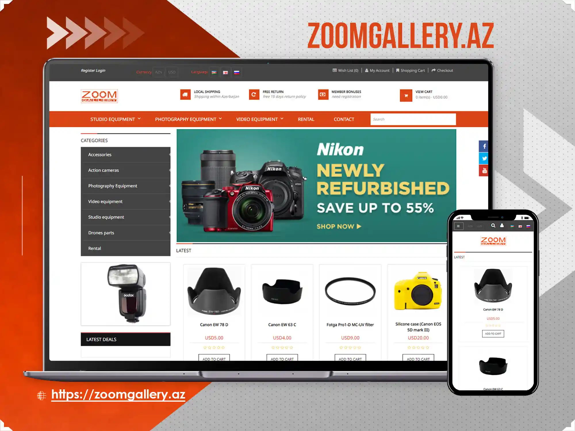 E-Store for Zoomgallery.az