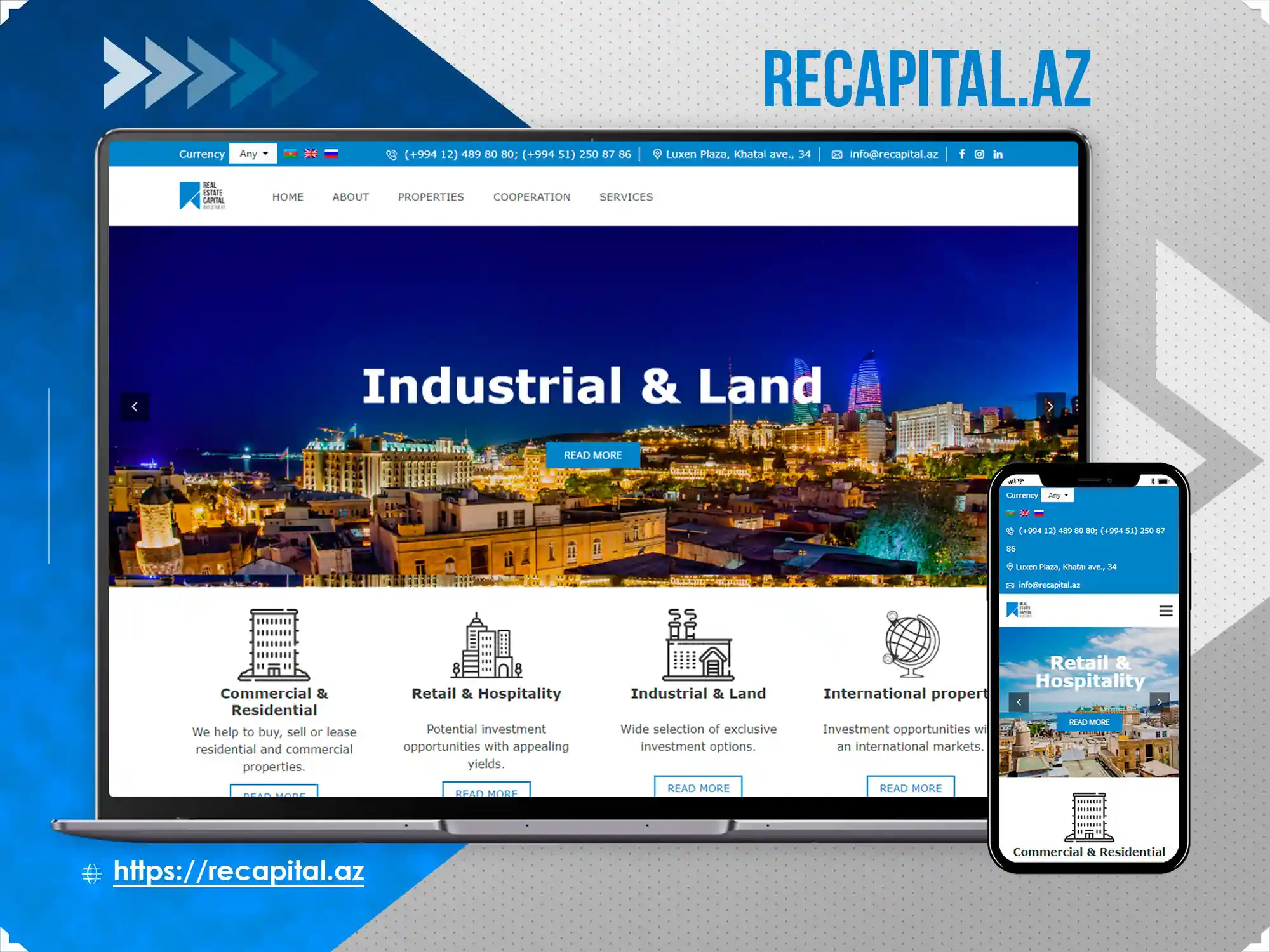 Recapital.az üçün Korporativ sayt