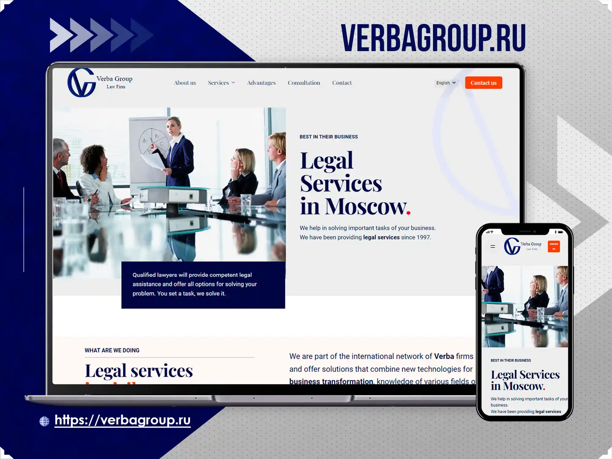 Verbagroup.ru üçün Korporativ sayt
