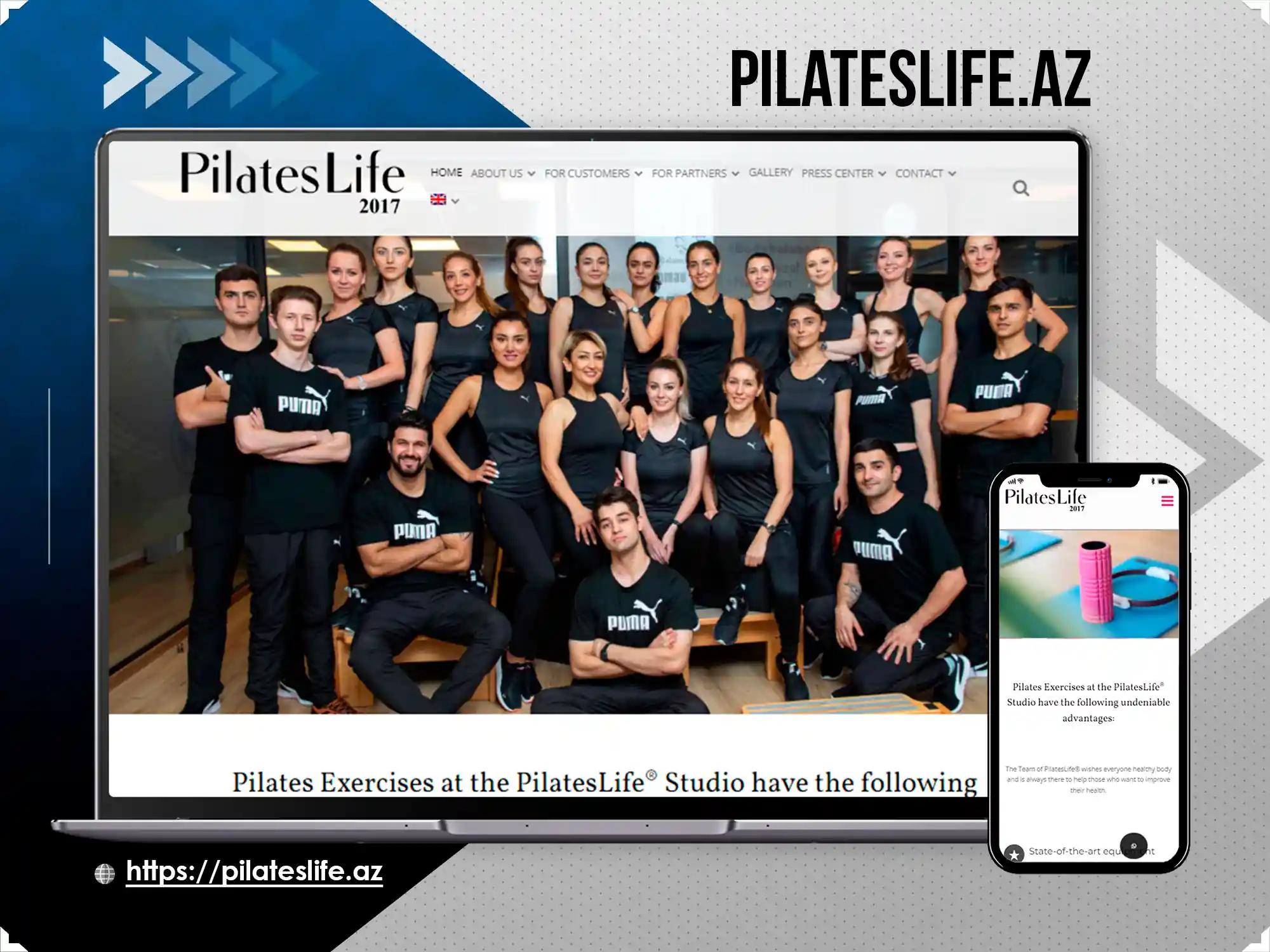 Pilateslife.az üçün Korporativ sayt