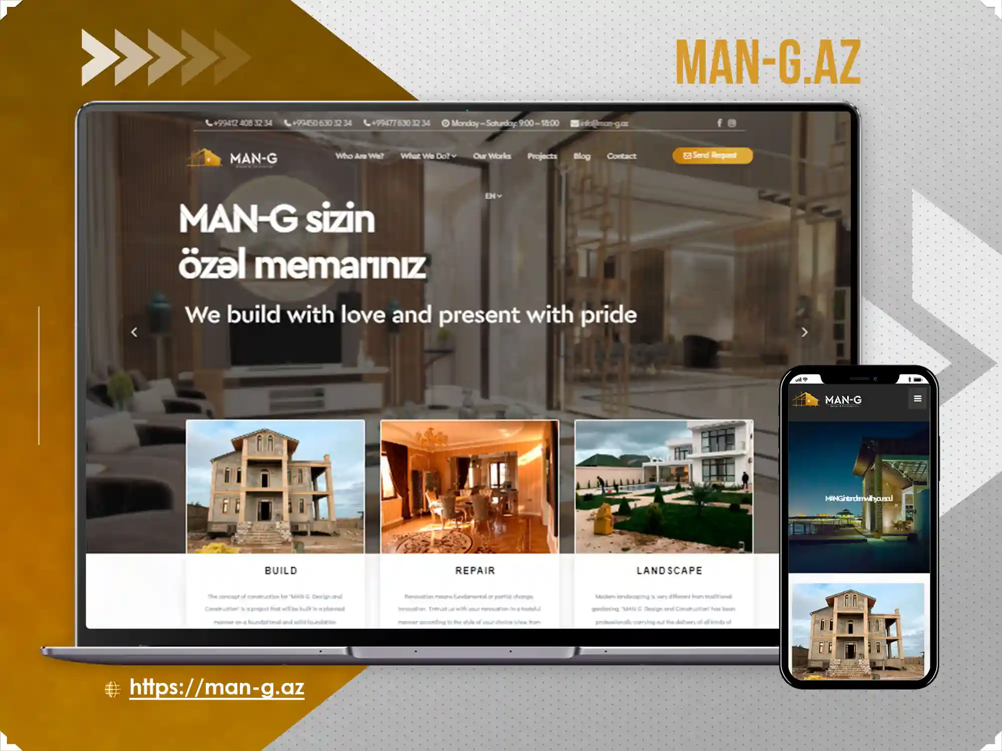 Corporate Website for Man-g.az