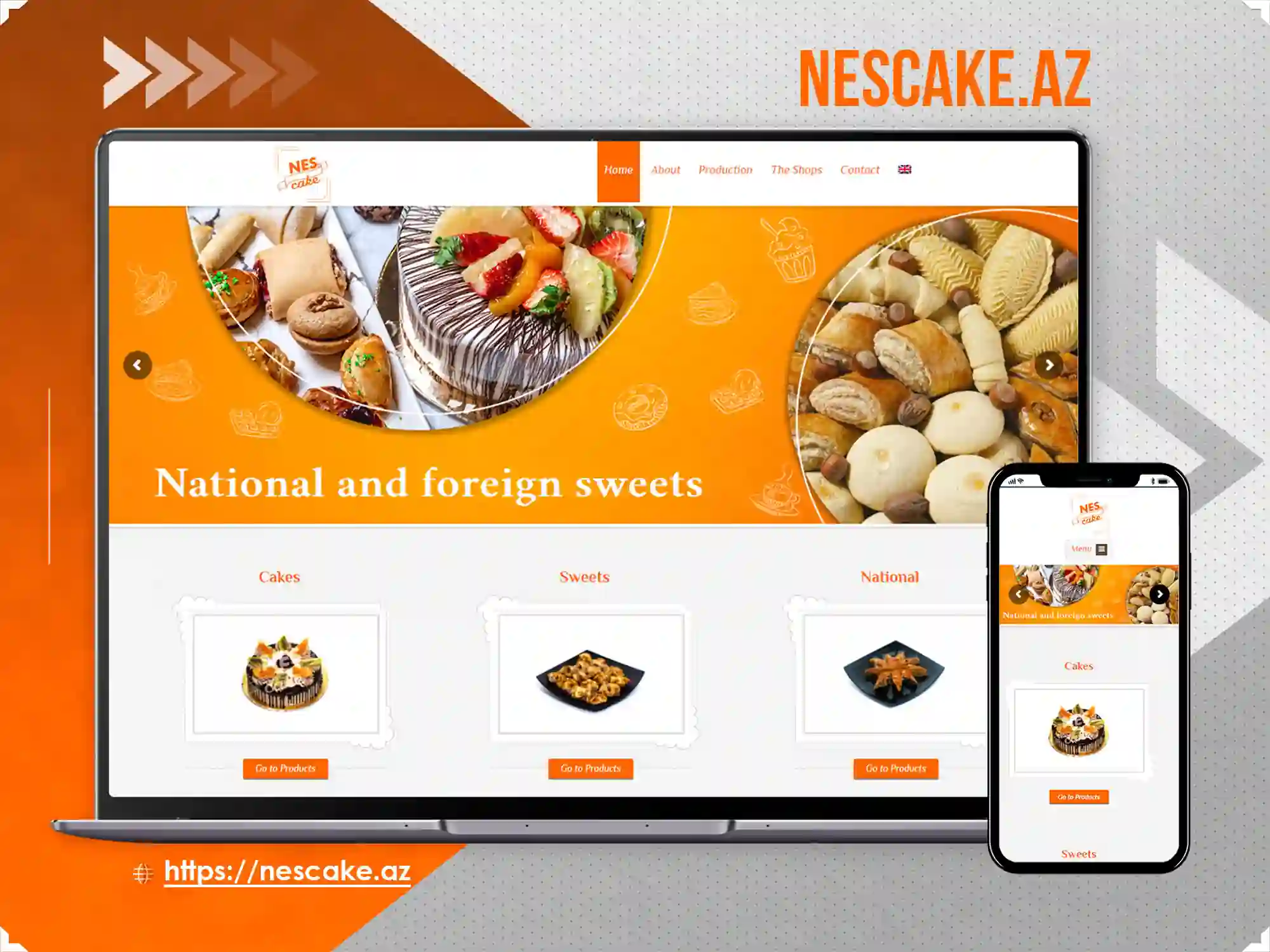 Nescake.az üçün Korporativ sayt