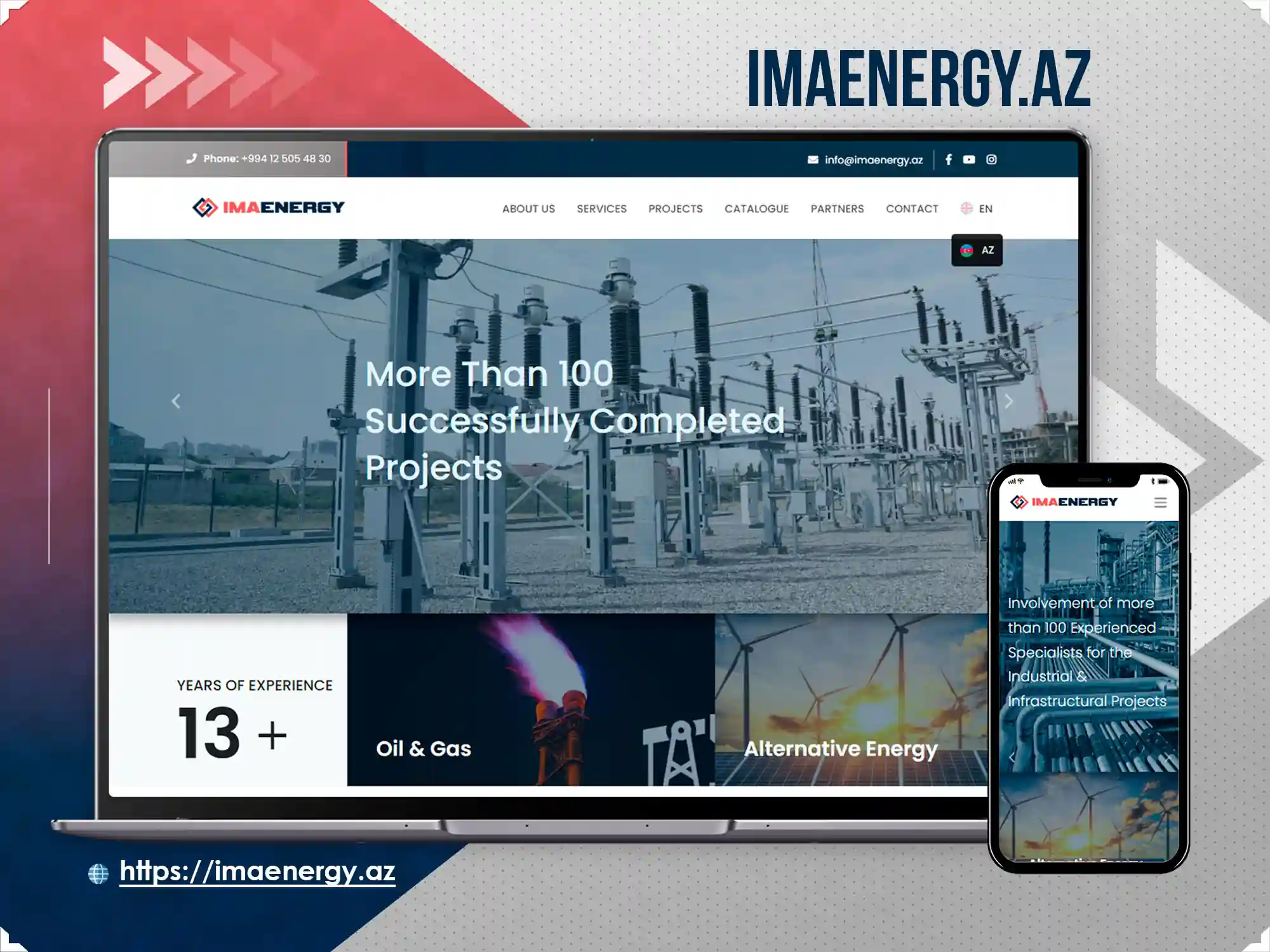 Imaenergy.az üçün Korporativ sayt