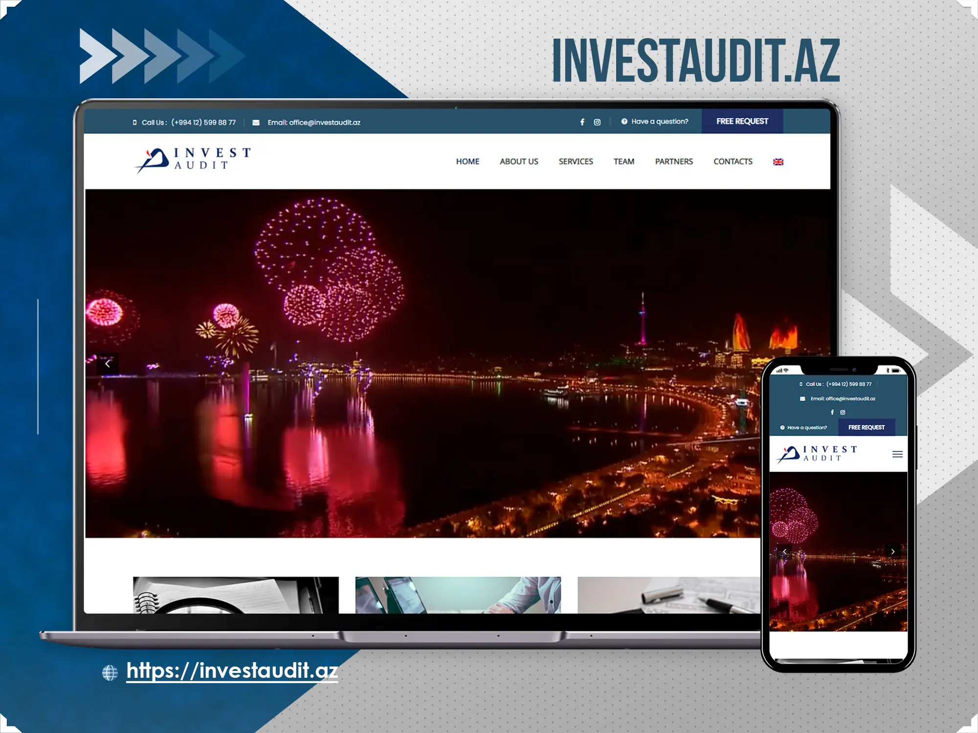 Investaudit.az üçün Korporativ sayt