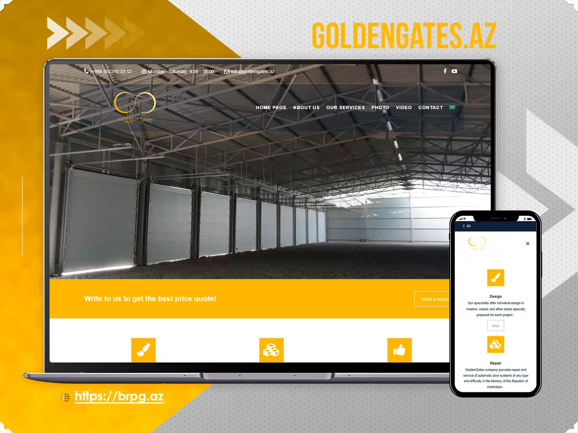 Goldengates.az üçün Korporativ sayt