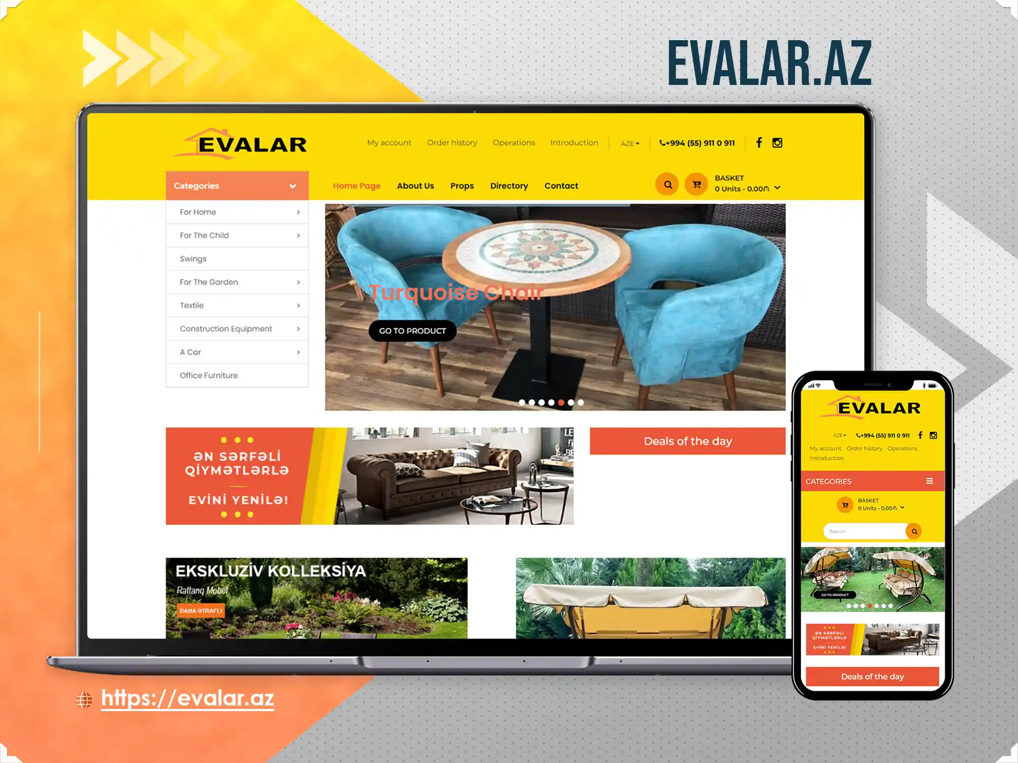 E-Store for Evalar.az