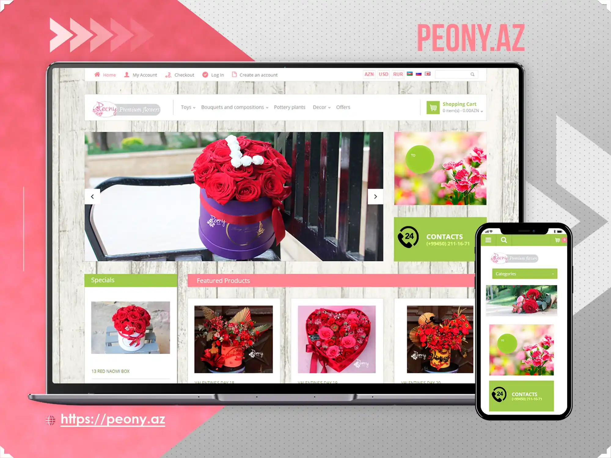 Peony.az üçün online mağaza