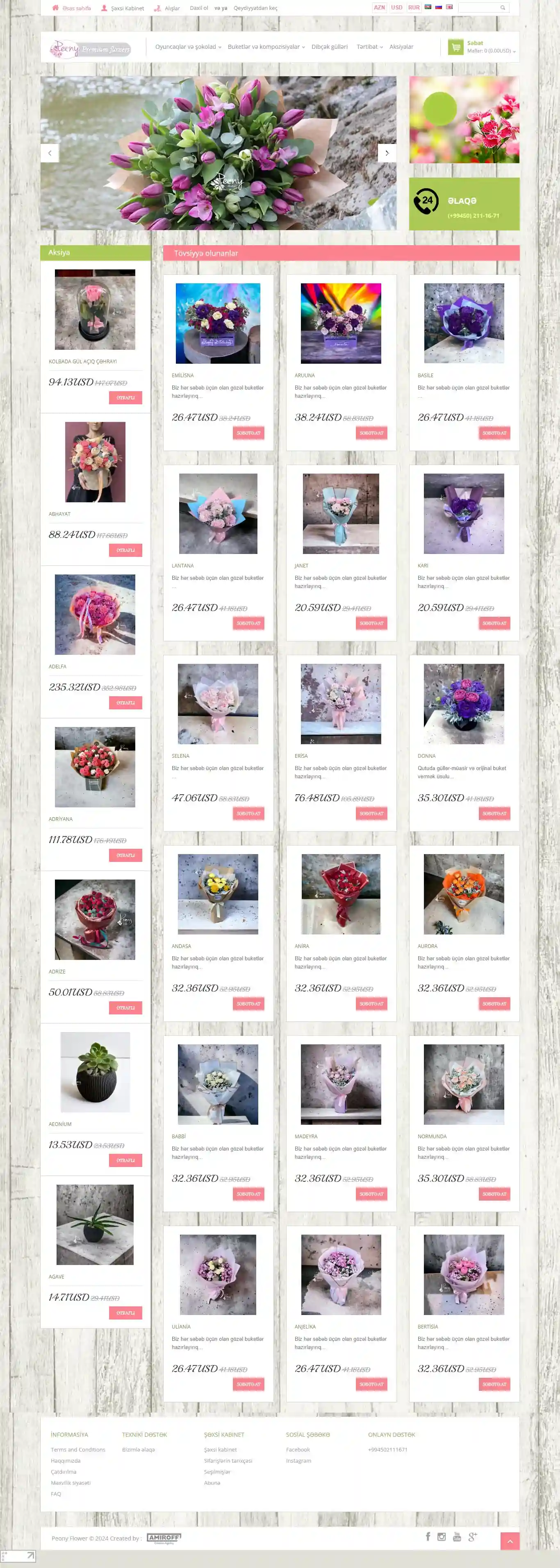 E-Store for  Peony.az