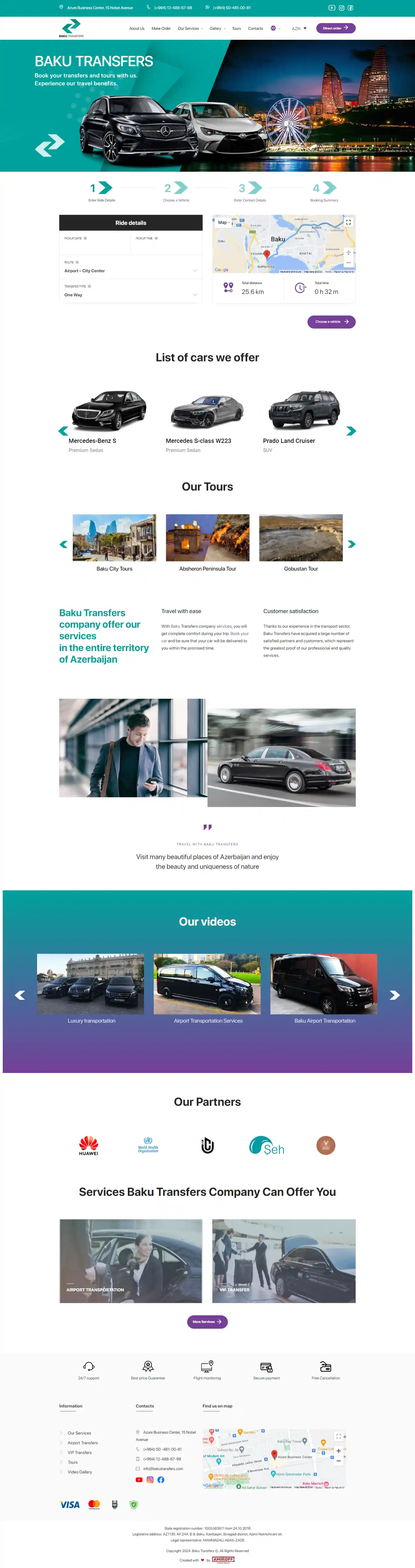 Corporate website - Bakutransfers.az