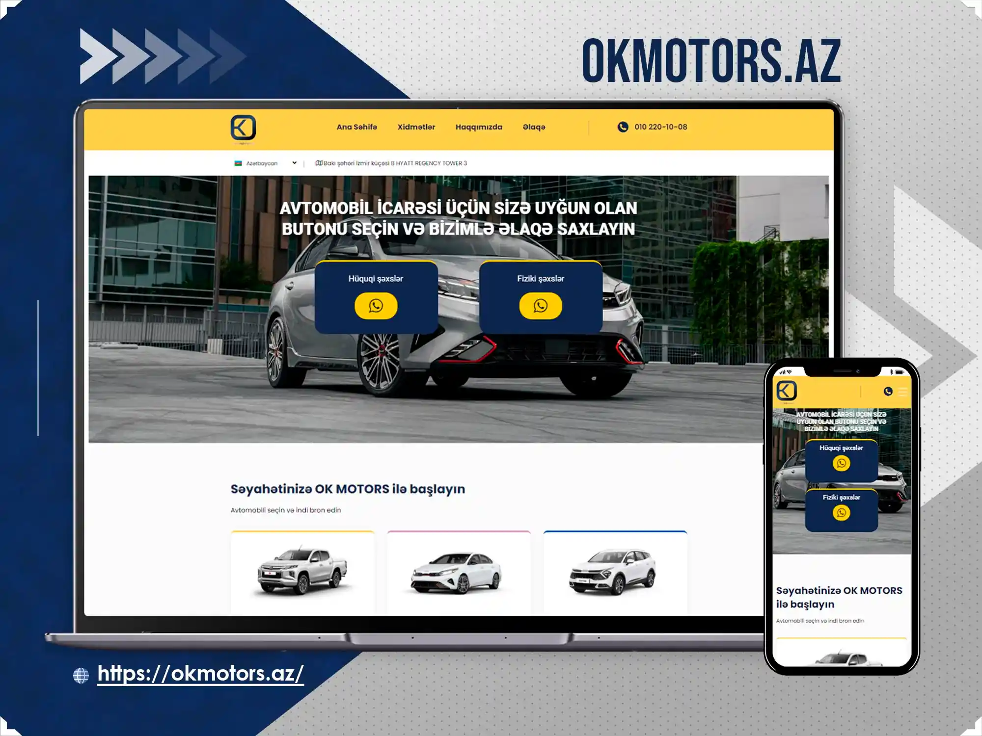 Okmotors.az üçün Korporativ sayt
