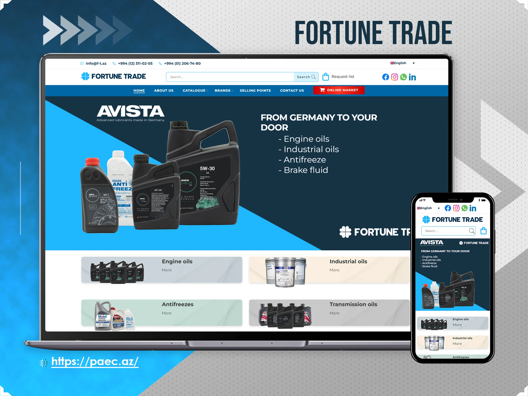 Corporate website - Fortune Trade