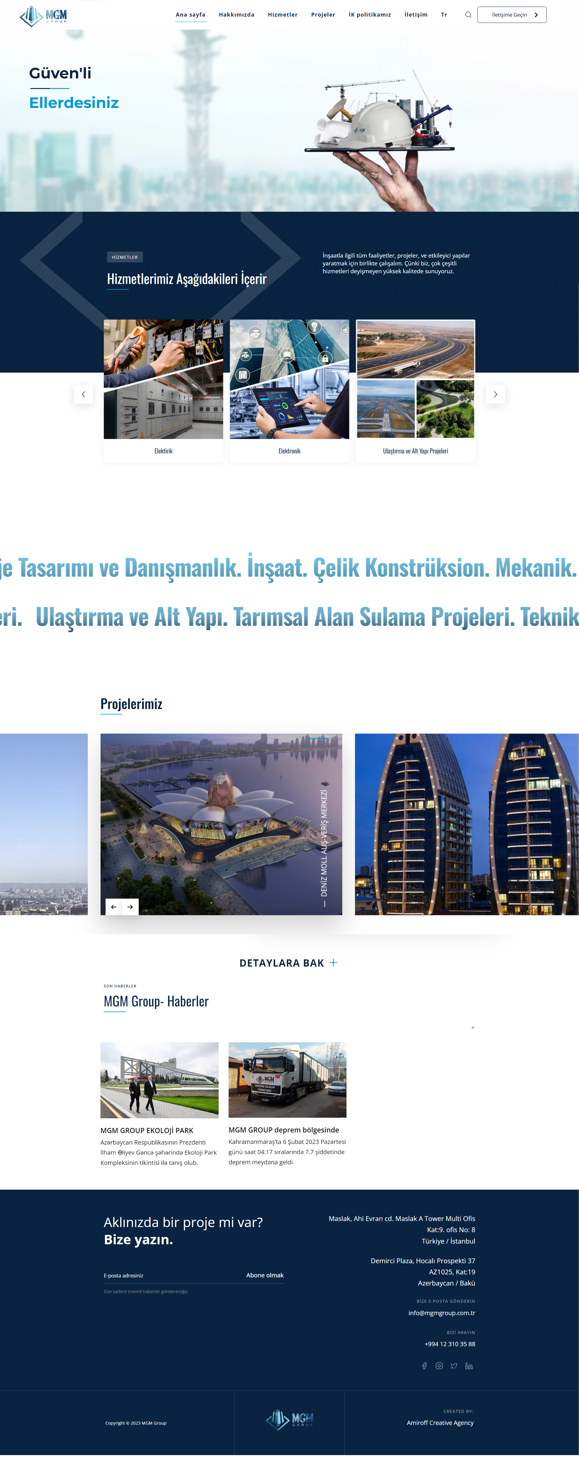 Corporate website - MGM Group
