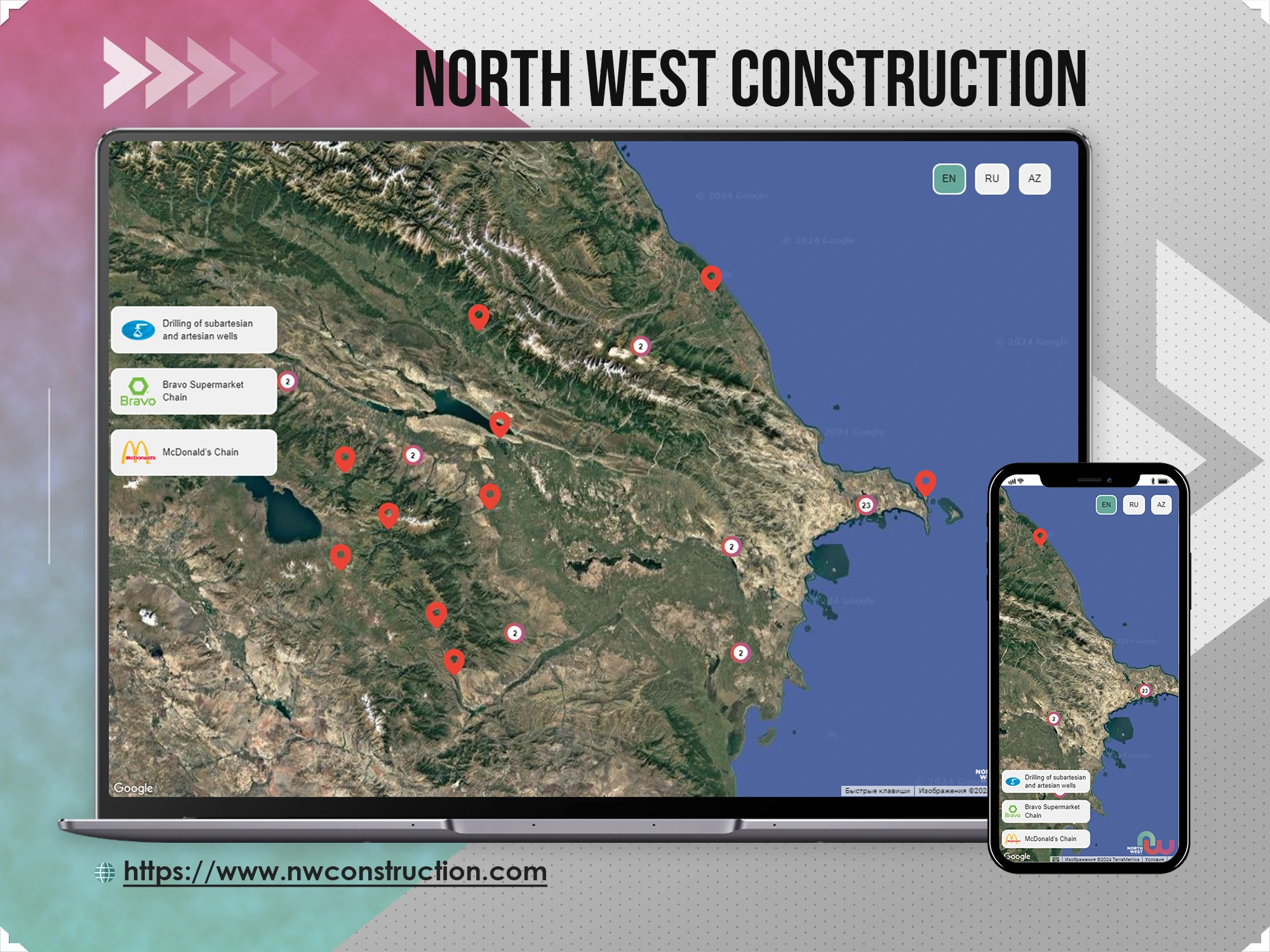 Map App - North West Construction
