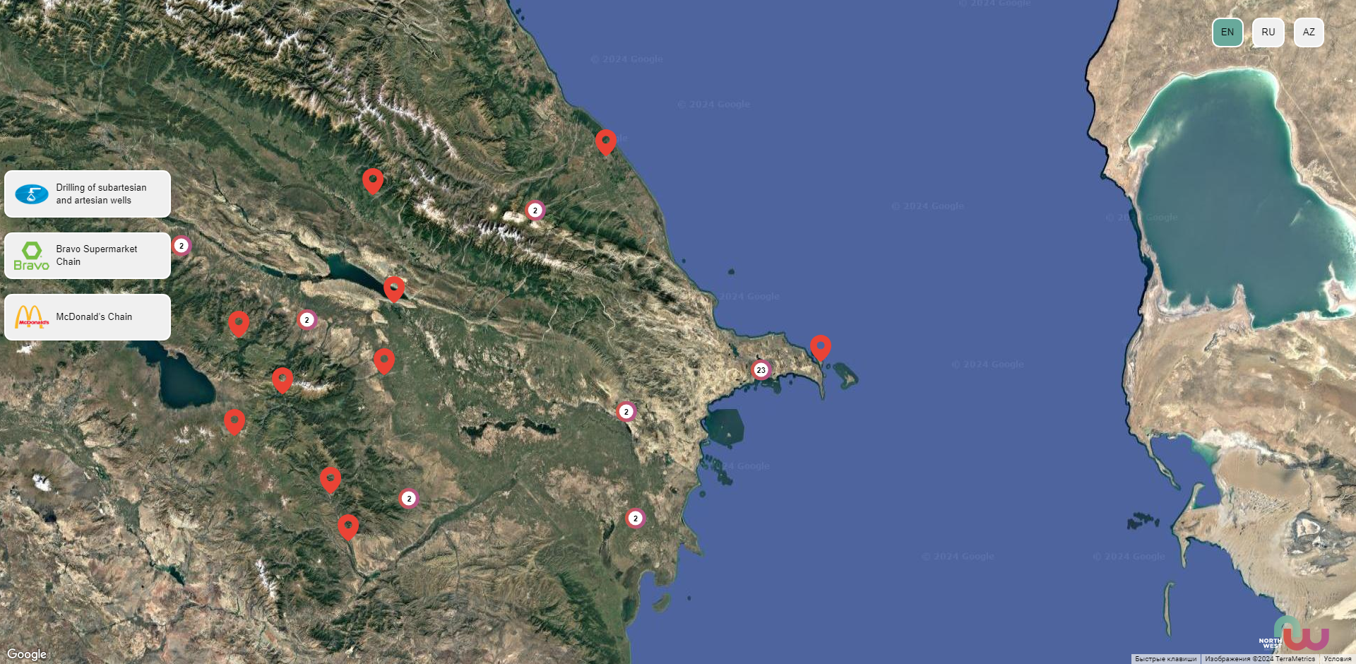 North West Construction üçün xəritə