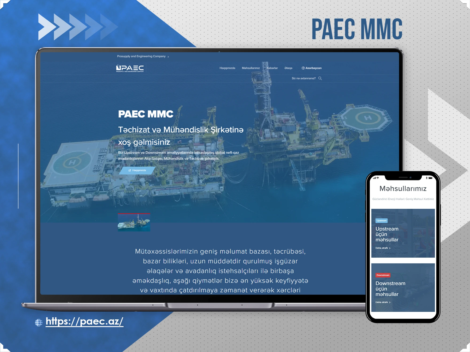 PAEC MMC üçün Korporativ sayt