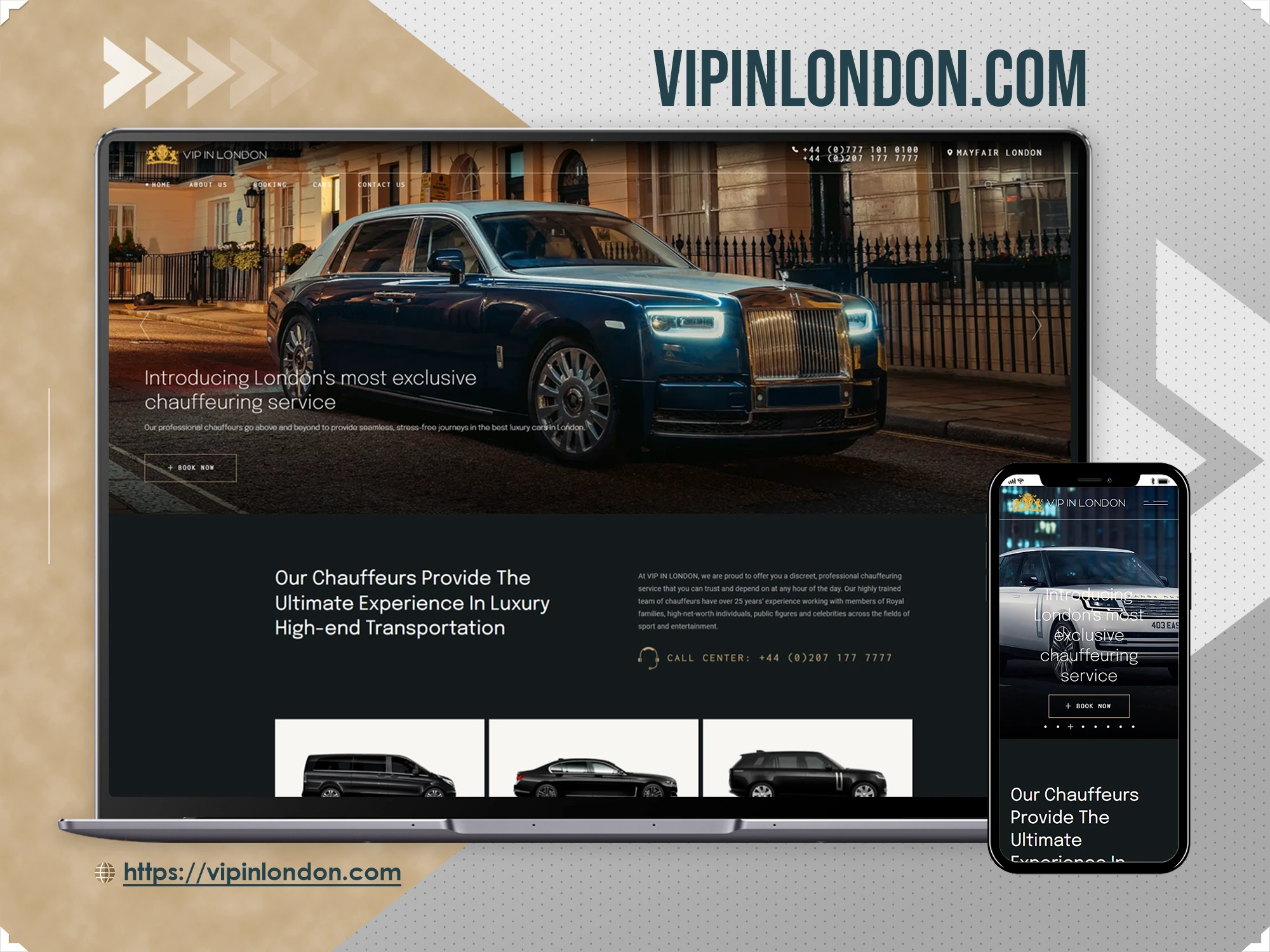 Corporate website - vipinlondon.com