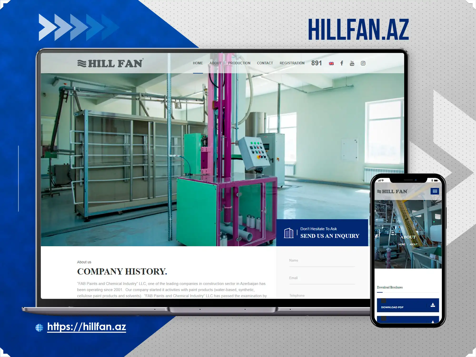 Corporate website - Hillfan.az