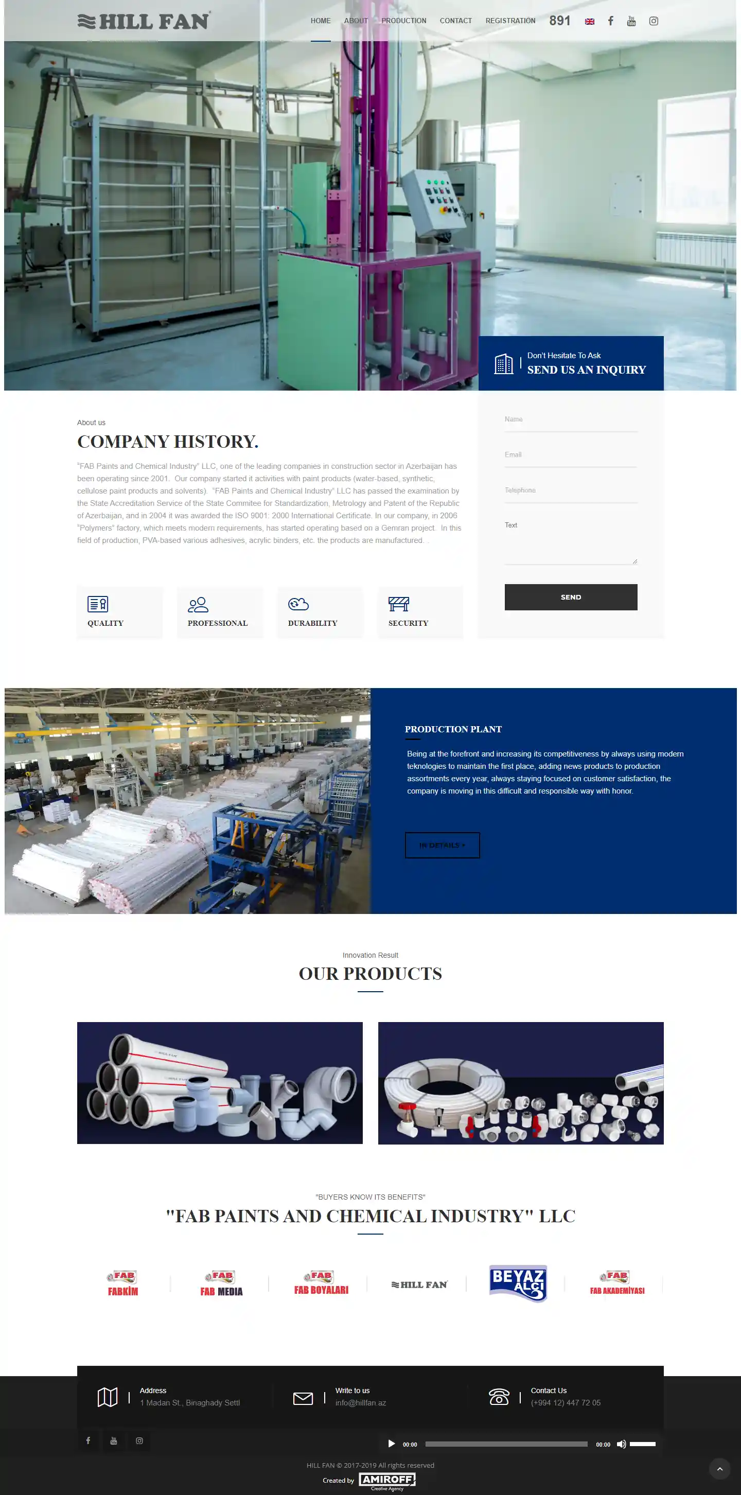 Corporate website - Hillfan.az
