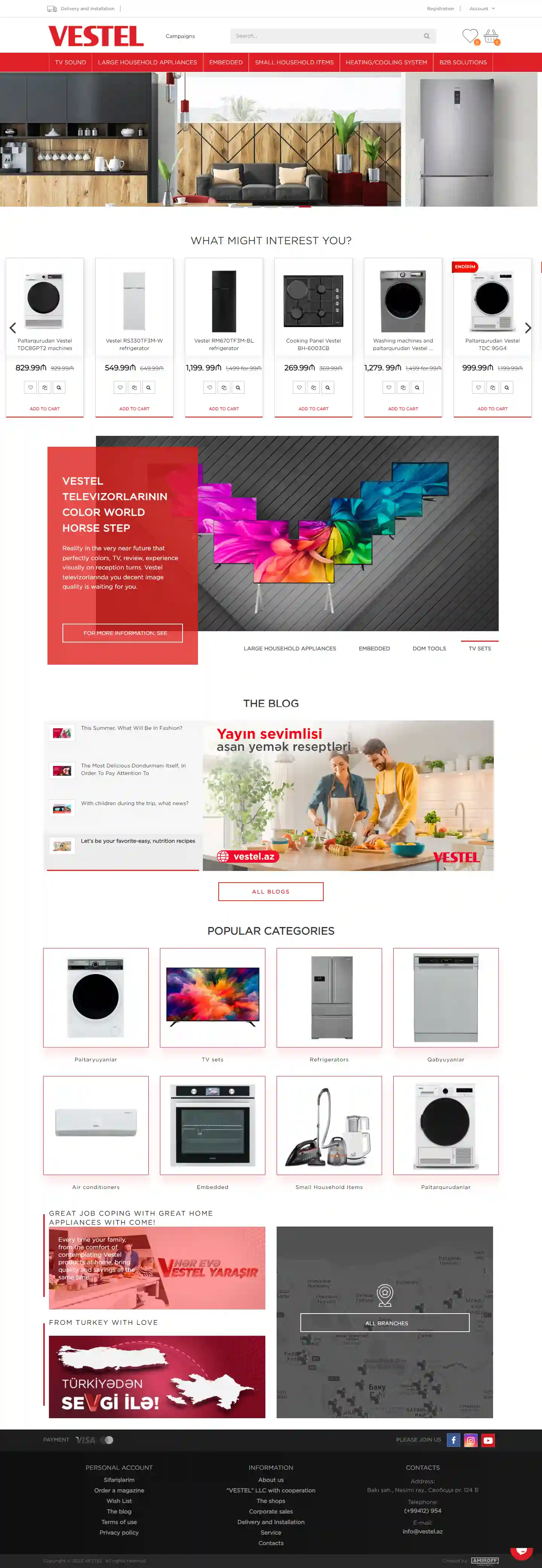 E-Store for Vestel.az