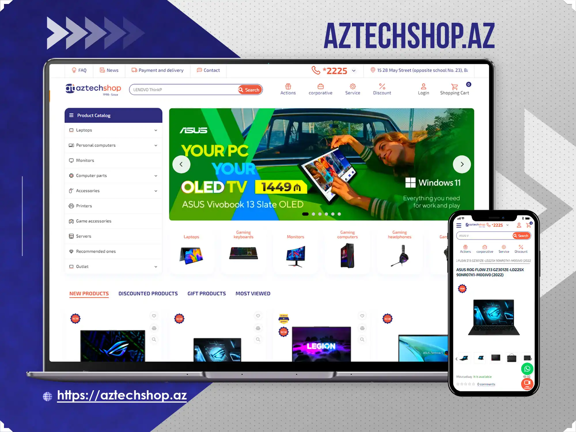 E-Store for Aztechshop.az